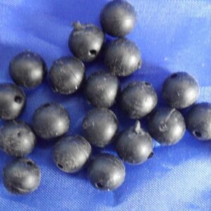 Black / green Rubber Beads