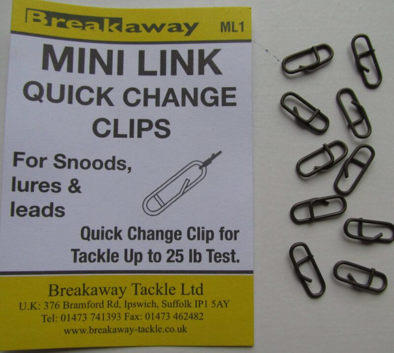 "Breakaway Mini Links for sea fishing tackle rigs and leads"