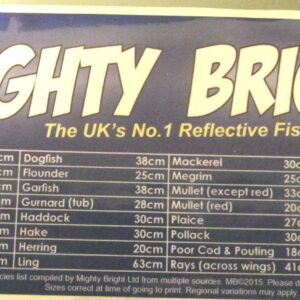 Mighty Bright fish size limit sticker