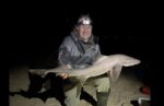 Breakaway shop manager Steve with i of many large hounds he has caught this year from his local Essex beaches